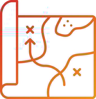 Army Map Icon Style vector