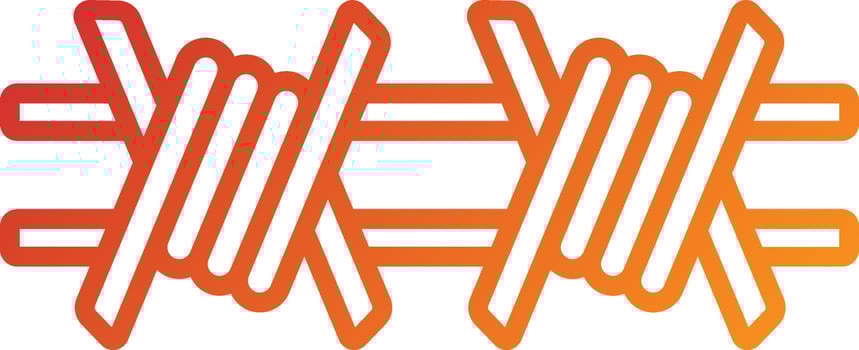 Barbed Wire Icon Style vector