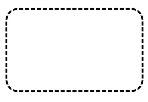 dash blank coupon isolated on white background vector