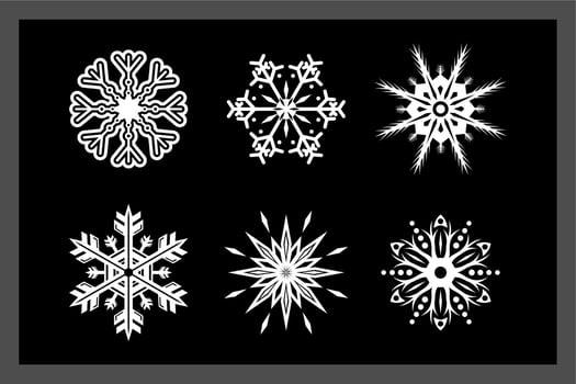 Snowflake Vector Symbol, Snow Logo Collection Design Inspiration
