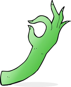 cartoon hand symbol vector