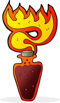 doodle cartoon potion vector