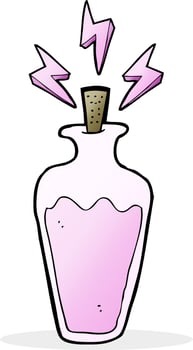 doodle cartoon potion vector