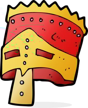 cartoon king's armor vector