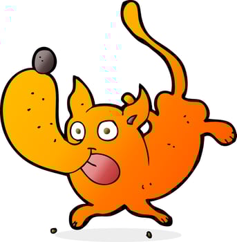 cartoon funny dog vector