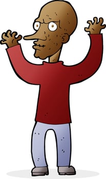 cartoon mean man vector