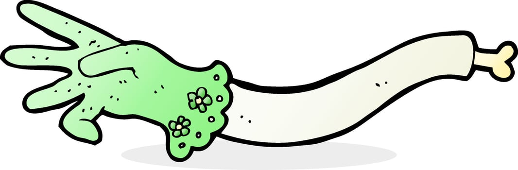cartoon spooky victorian arm reaching vector
