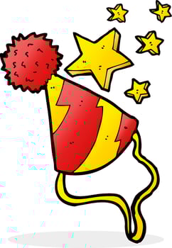 cartoon party hat vector