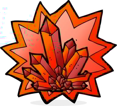 doodle cartoon crystals vector