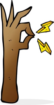 cartoon okay hand gesture vector