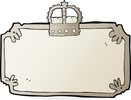 cartoon old frame banner vector