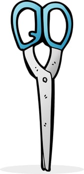doodle cartoon scissors vector