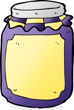 cartoon jar of jam vector