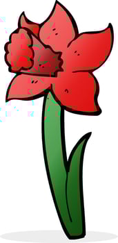 doodle cartoon flower vector