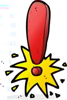 cartoon exclamation mark vector