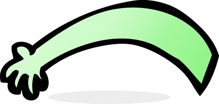 cartoon alien  arm vector