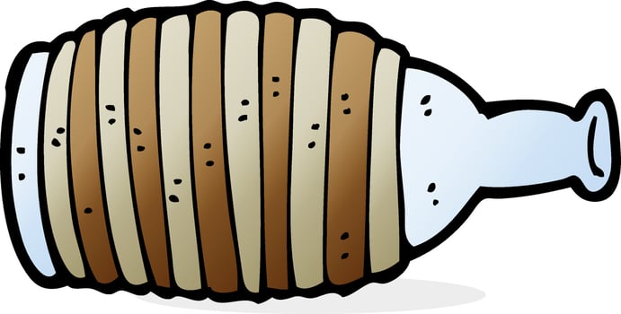 cartoon spilled bottle vector
