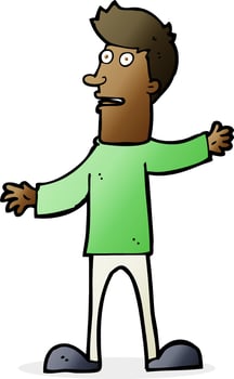 cartoon surprised man vector