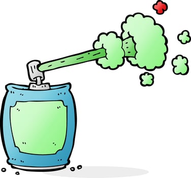 cartoon aerosol spray can vector