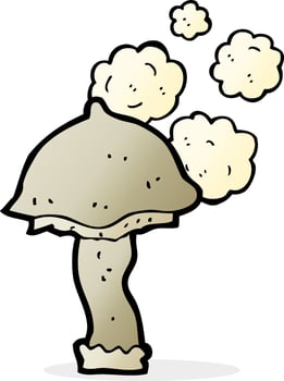 doodle cartoon mushroom vector