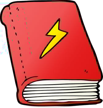 cartoon magic spell book vector