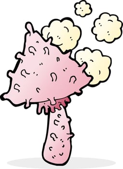 cartoon weird mushroom vector