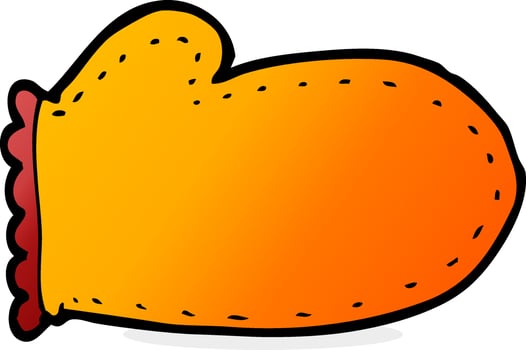 cartoon oven glove vector