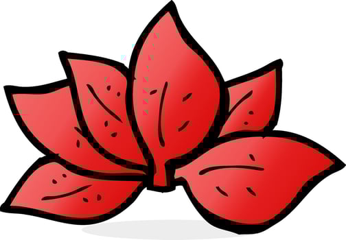 cartoon leaves symbol vector