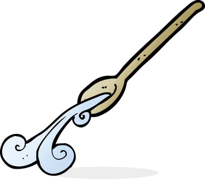 cartoon wooden spoon vector