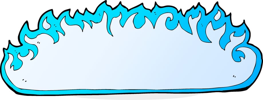cartoon spooky fire border vector