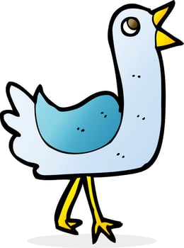 doodle character cartoon bird vector