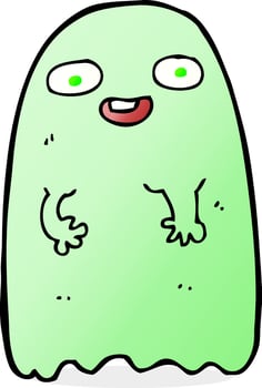 funny cartoon ghost vector