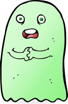 funny cartoon ghost vector