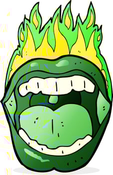cartoon halloween mouth vector
