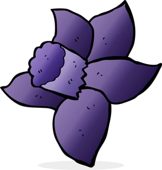 doodle cartoon flower vector