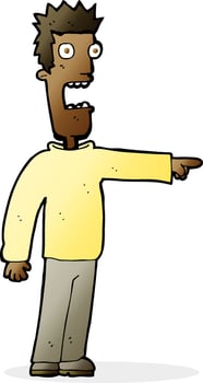 cartoon terrified man vector