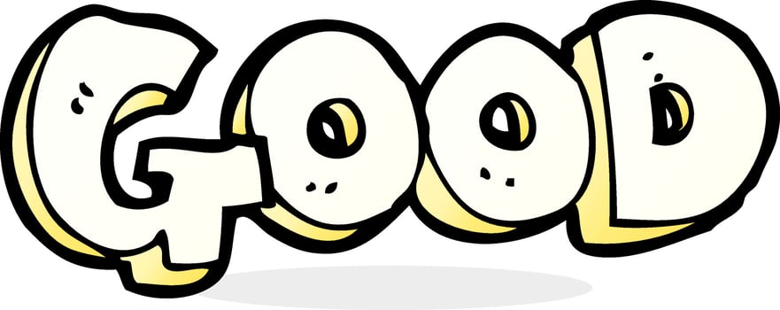 cartoon good sign vector