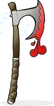 cartoon viking axe vector