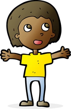 cartoon happy person vector