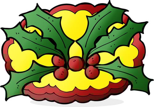 cartoon holly symbol vector
