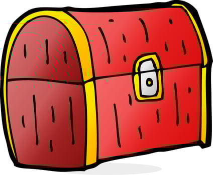 cartoon treasure chest vector
