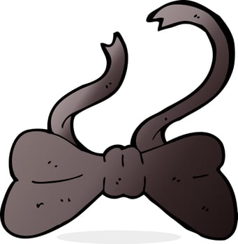 doodle cartoon bow vector