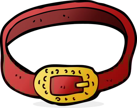 doodle cartoon belt vector
