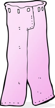 cartoon pair of pink pants vector