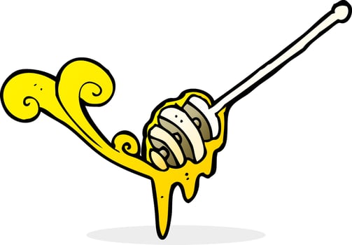 cartoon honey stick vector