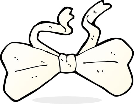 cartoon bow tie vector