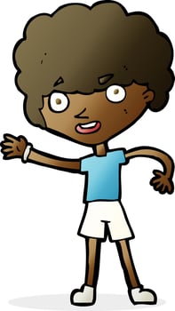 cartoon sporty person vector