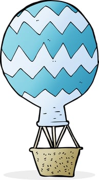 cartoon hot air balloon vector