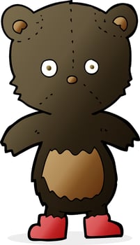 cartoon black bear cub vector