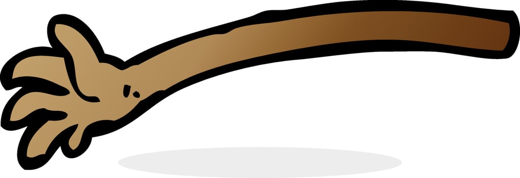doodle cartoon arm vector